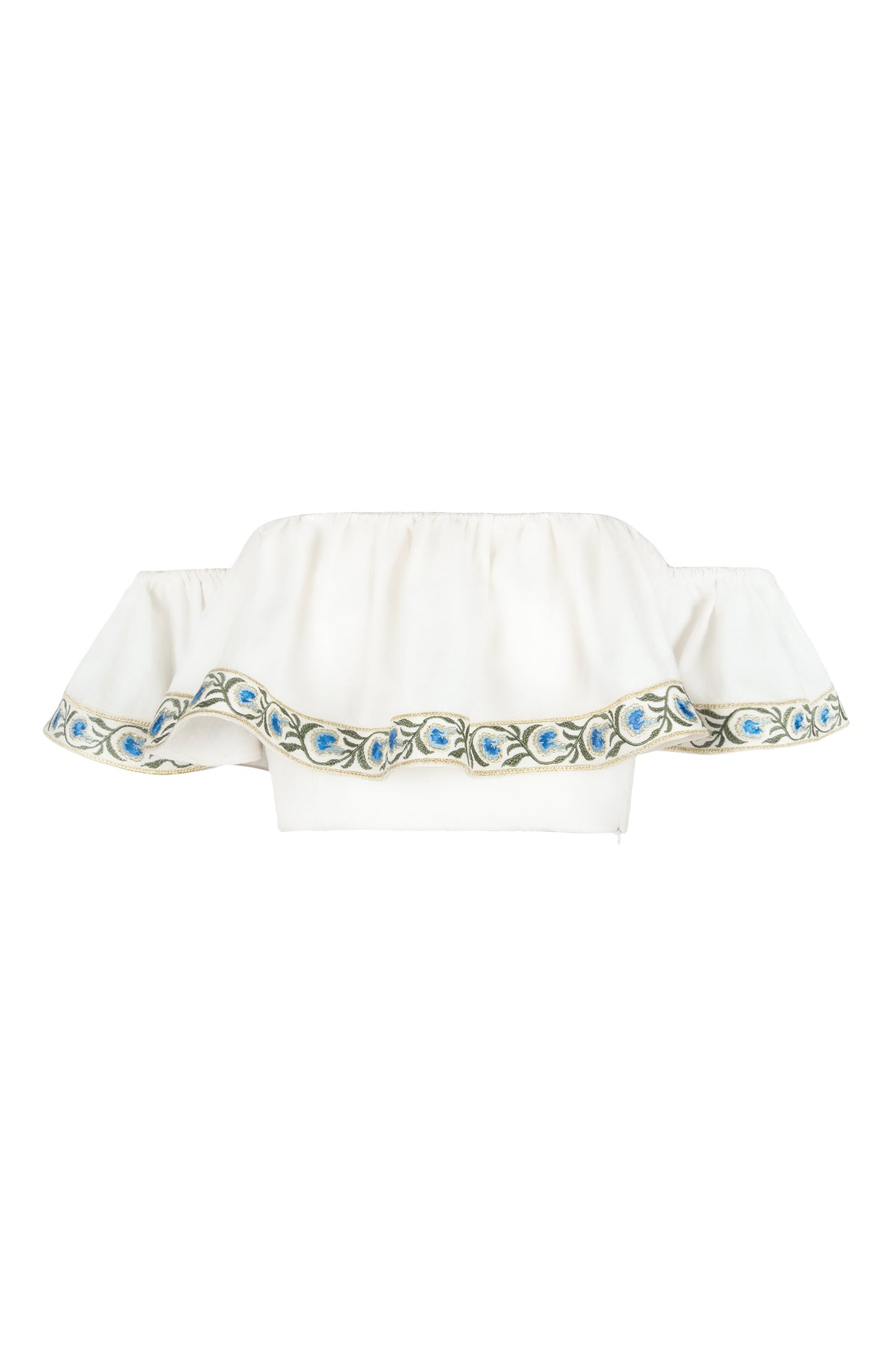 Carnation Off the Shoulder Top - Carnation Embroidery Tops - Bustier & Embroidered OVER THE MOON 