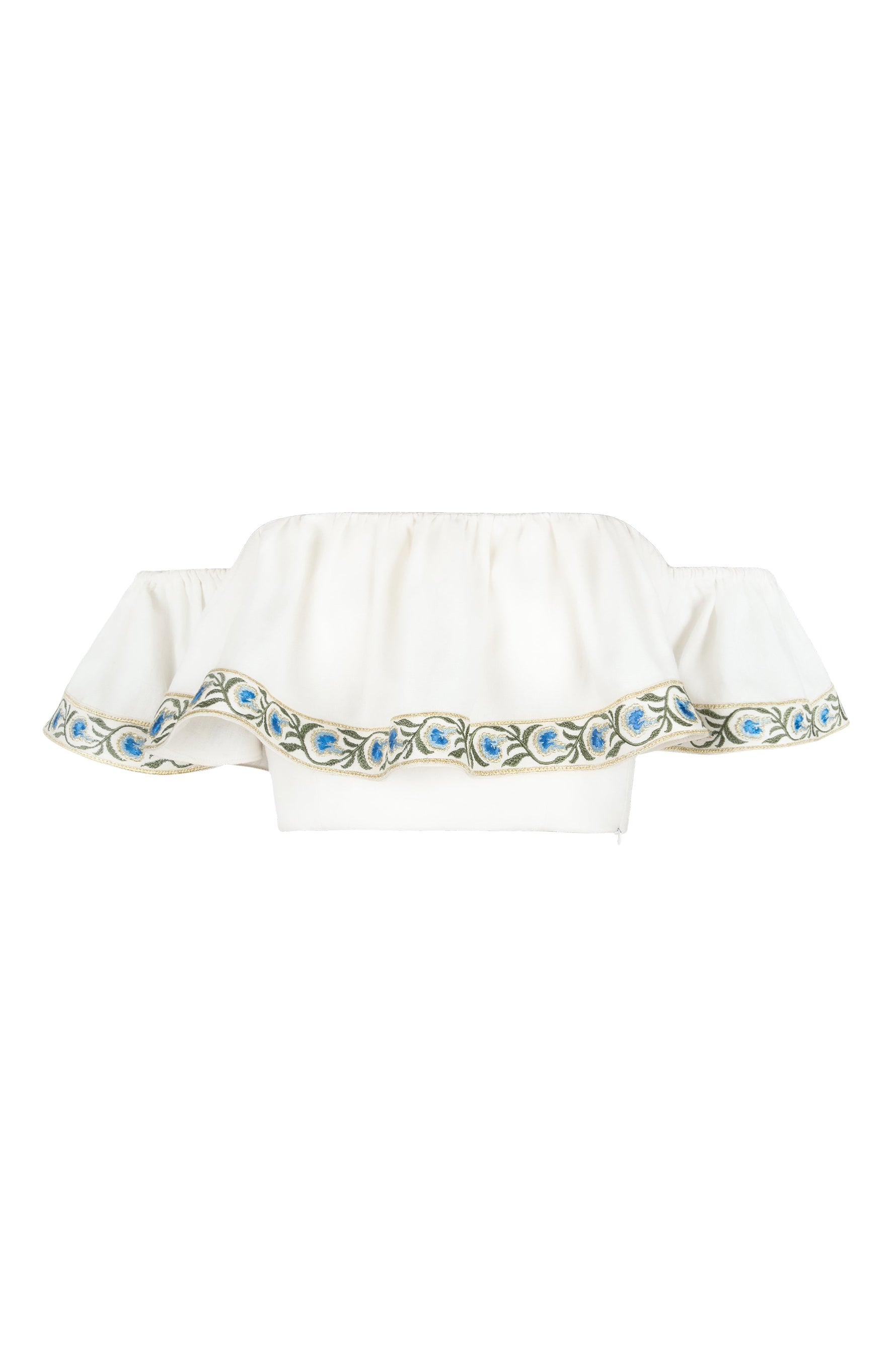 Carnation Off the Shoulder Top - Carnation Embroidery Tops - Bustier & Embroidered OVER THE MOON 