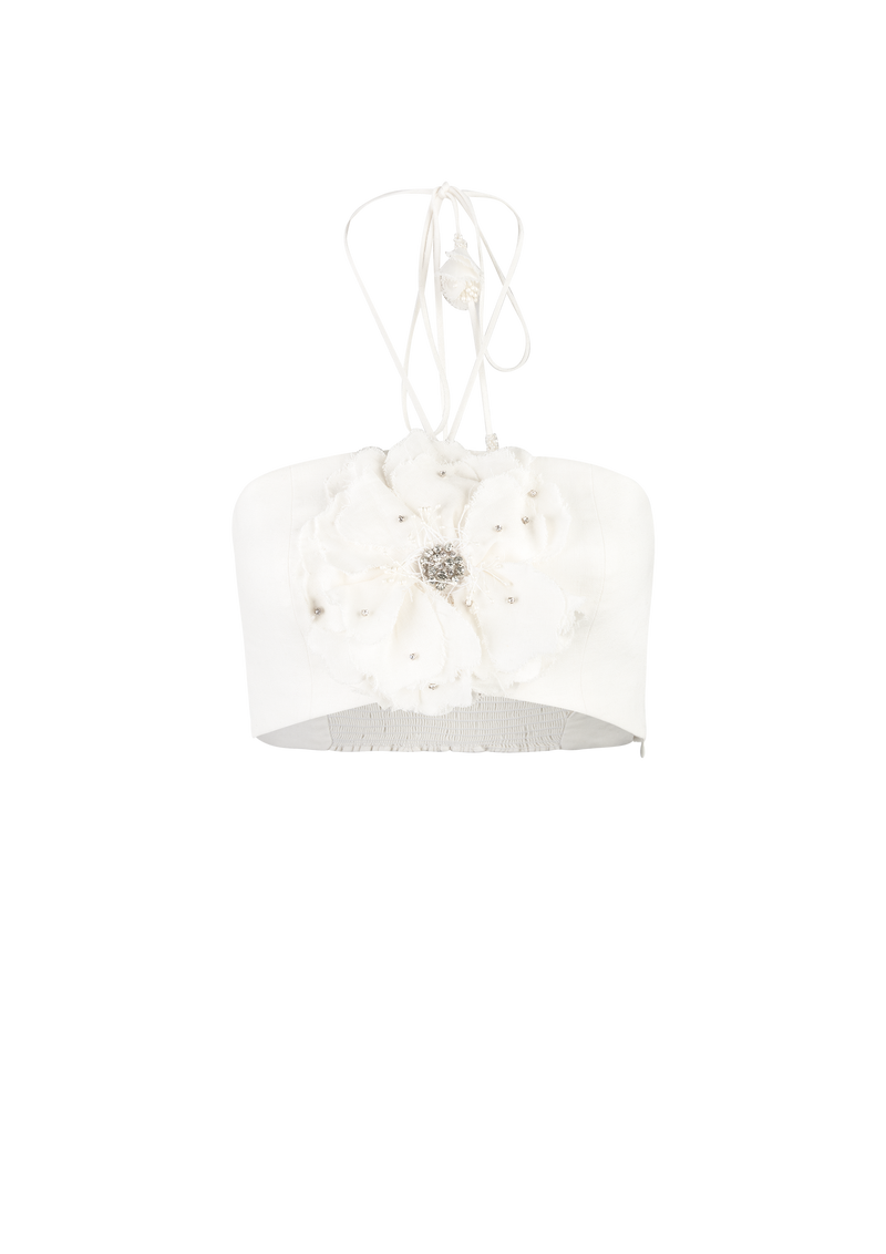 Gol Crop Top - Off White