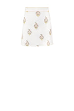 Sarv Mini Skirt - White & Pink Rosewater House