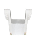 Yalda Ruffle Bustier - Naz Embroidery Tops - Bustier & Embroidered Rosewater House 