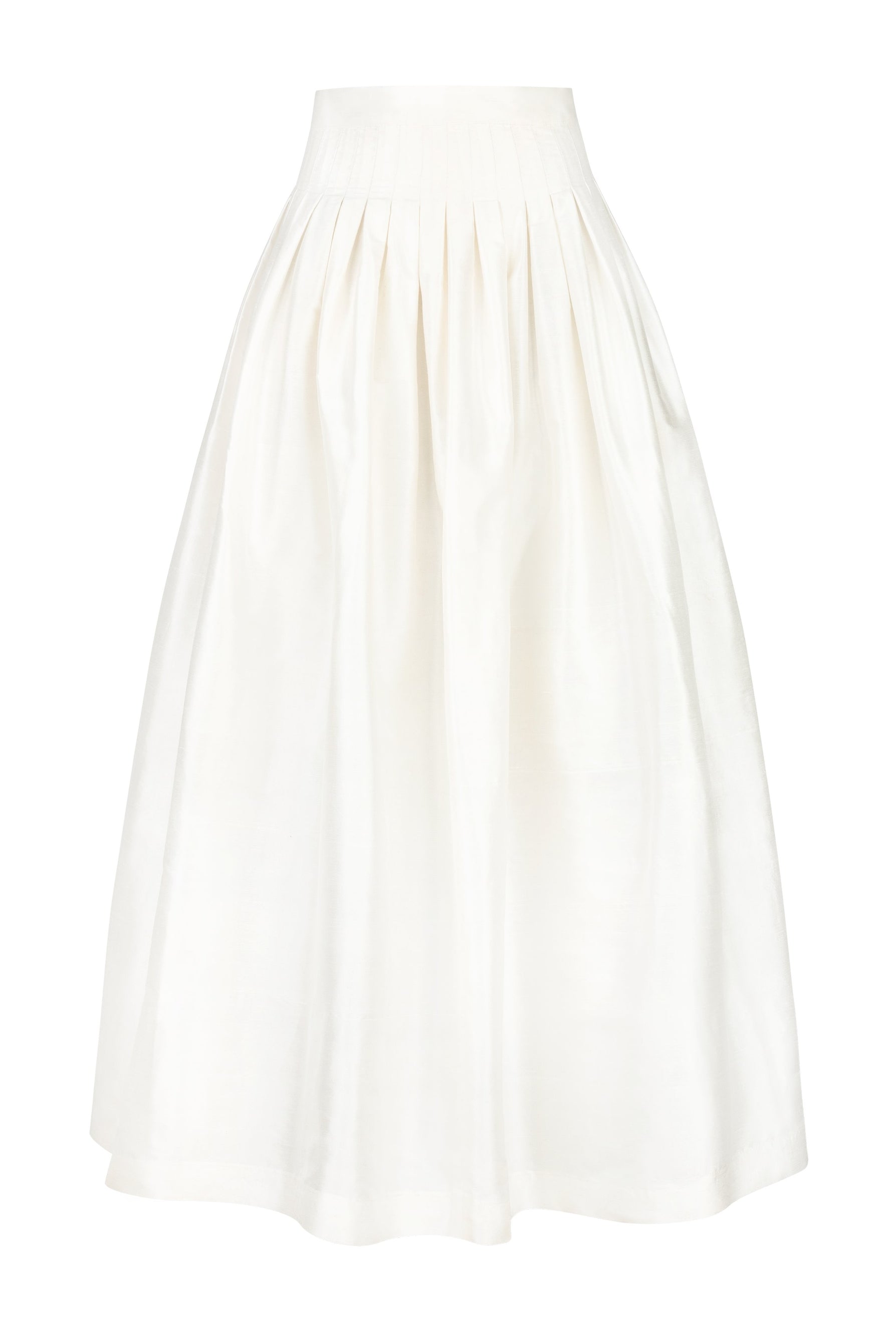 Silk Taffeta Yass Skirt - Off White Bottoms - Skirts Rosewater House