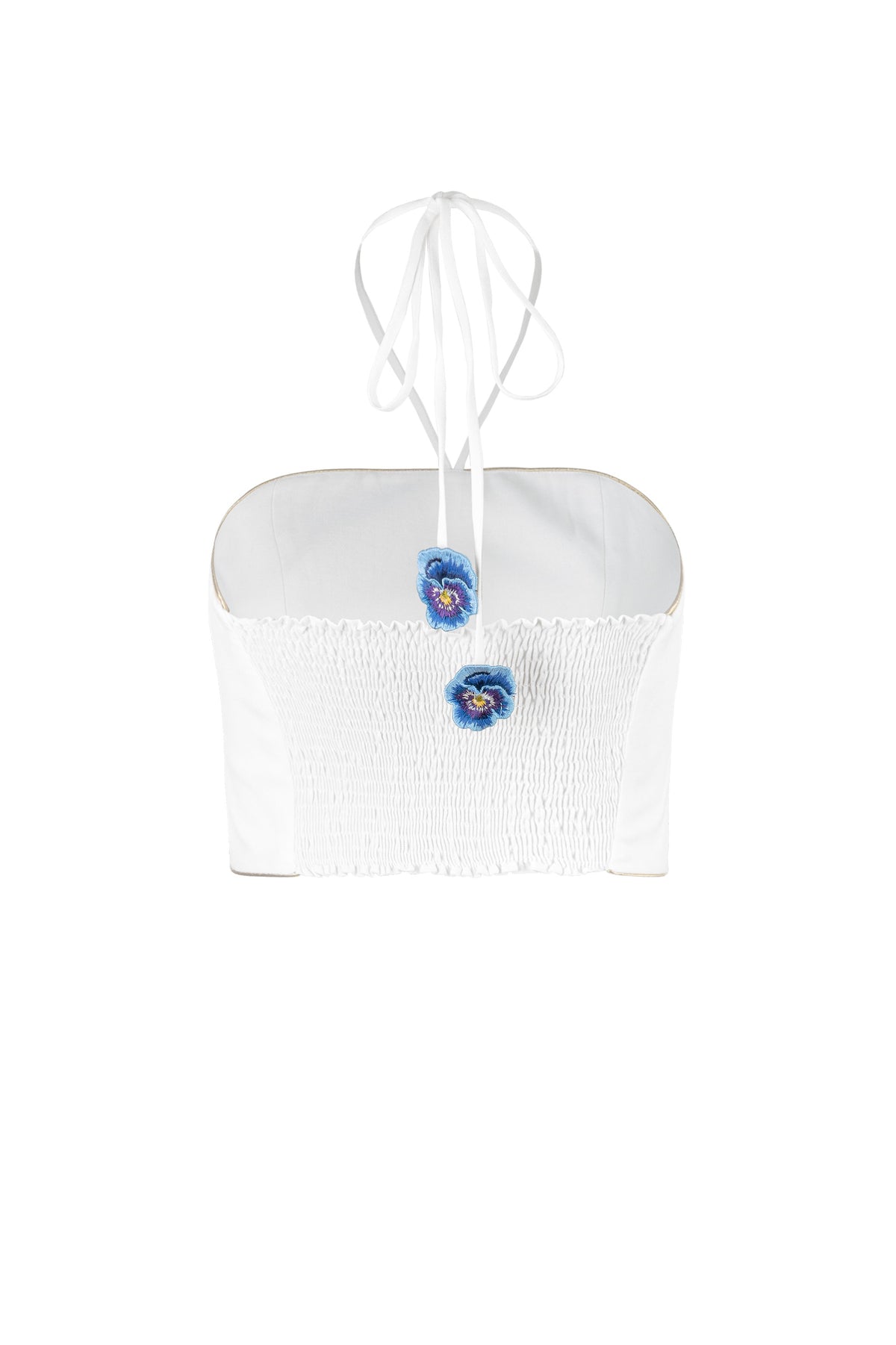 Hava Bustier - Pansy Embroidery Tops - Bustier & Embroidered Rosewater House 