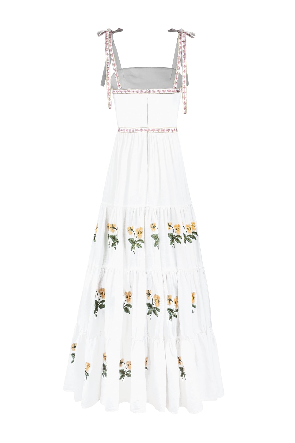 Tara Maxi Dress - Pansy Embroidery Dresses - Maxi Rosewater House 