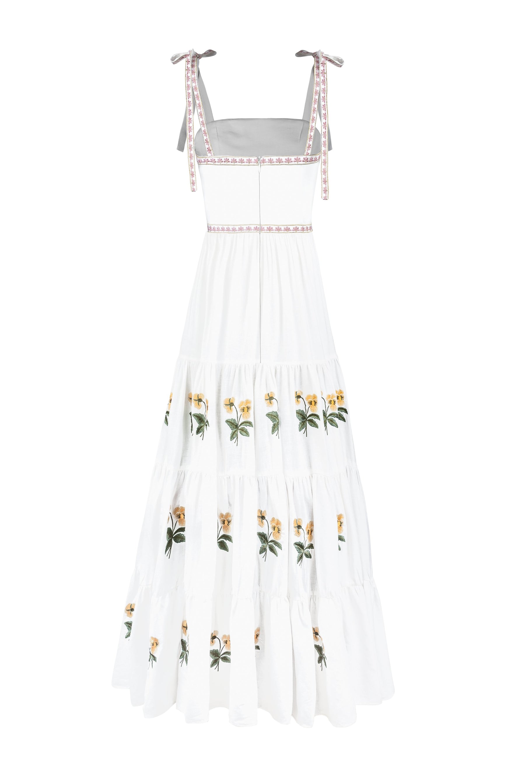 Tara Maxi Dress - Pansy Embroidery Dresses - Maxi Rosewater House 