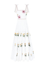 Tara Maxi Dress - Pansy Embroidery Dresses - Maxi Rosewater House 