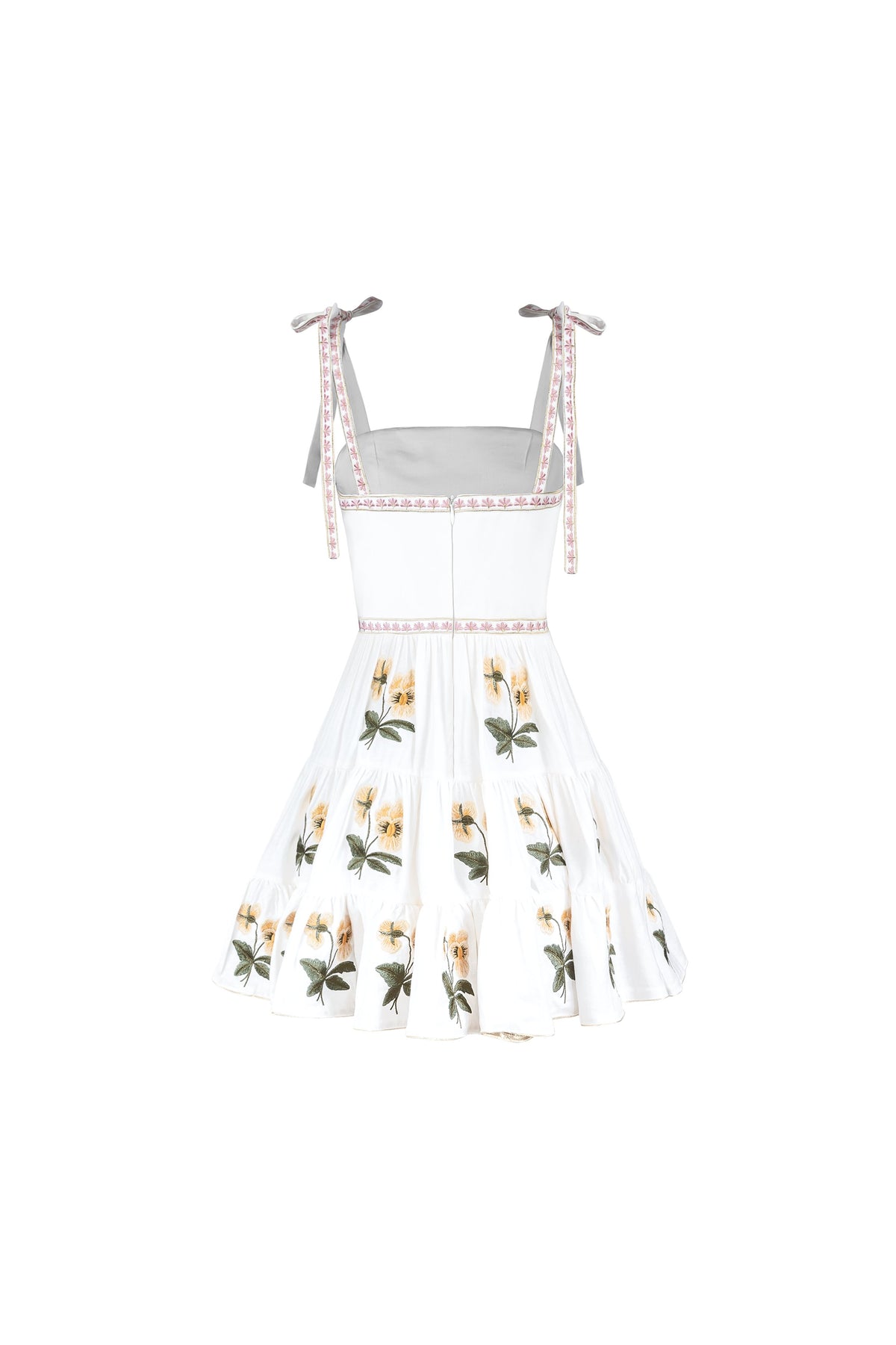 Tara Mini Dress - Pansy Embroidery Dresses - Mini Rosewater House 