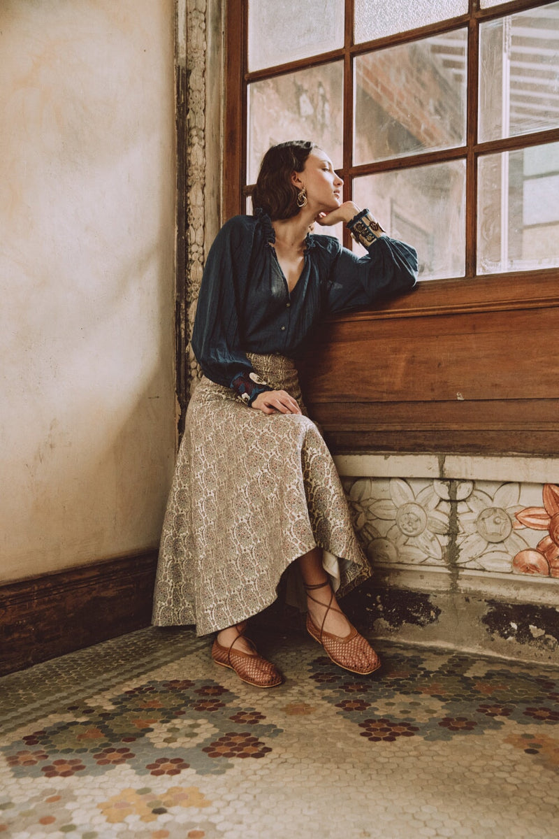 Pansy Blouse - Navy Rosewater House 