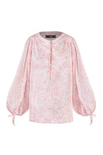 Bita Blouse - Printed Voile Pink Tops - Blouse Rosewater House 