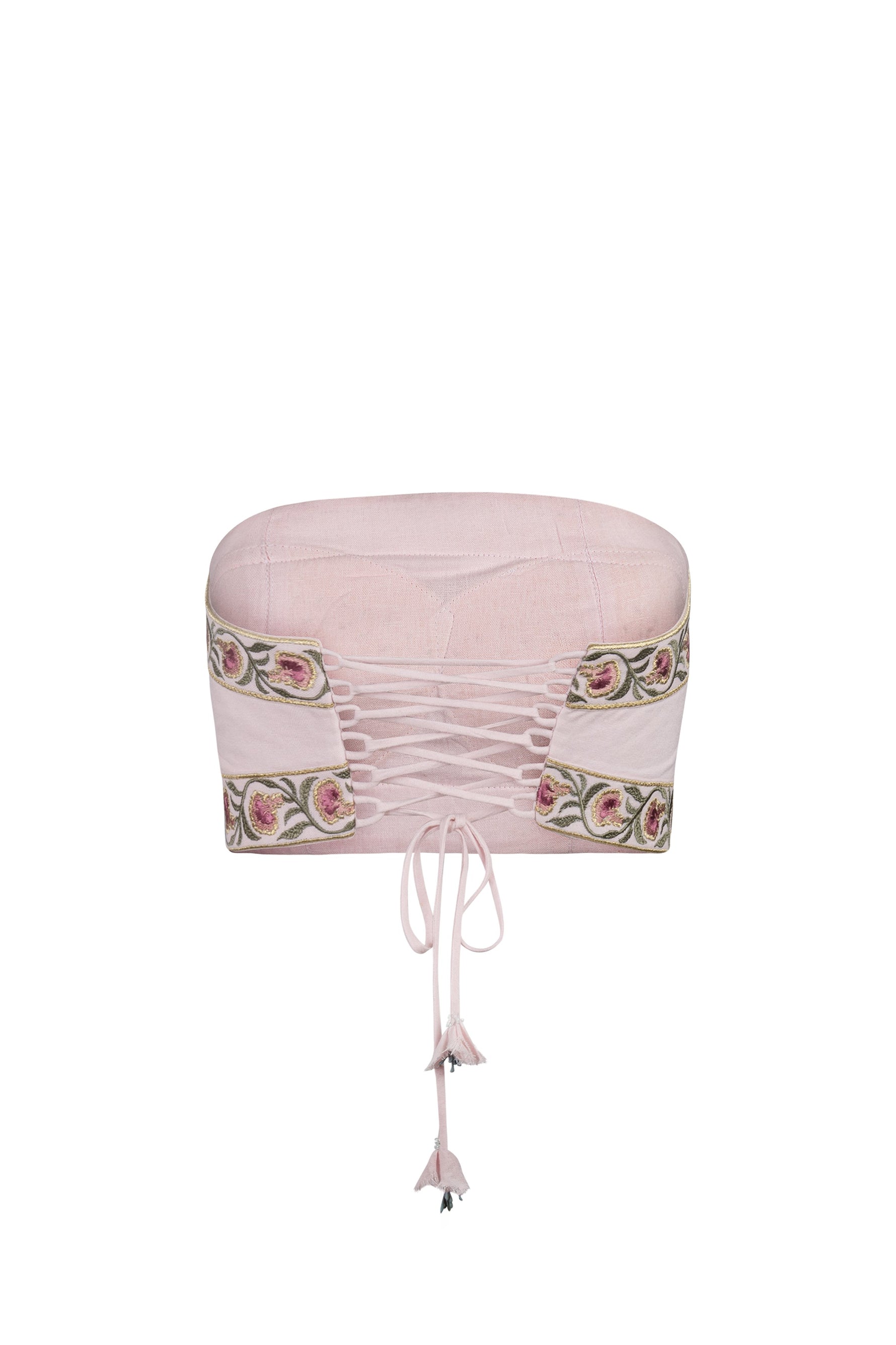 Carnation Crop Top - Carnation Embroidery Tops - Bustier & Embroidered Rosewater House - Wholesale SS25 