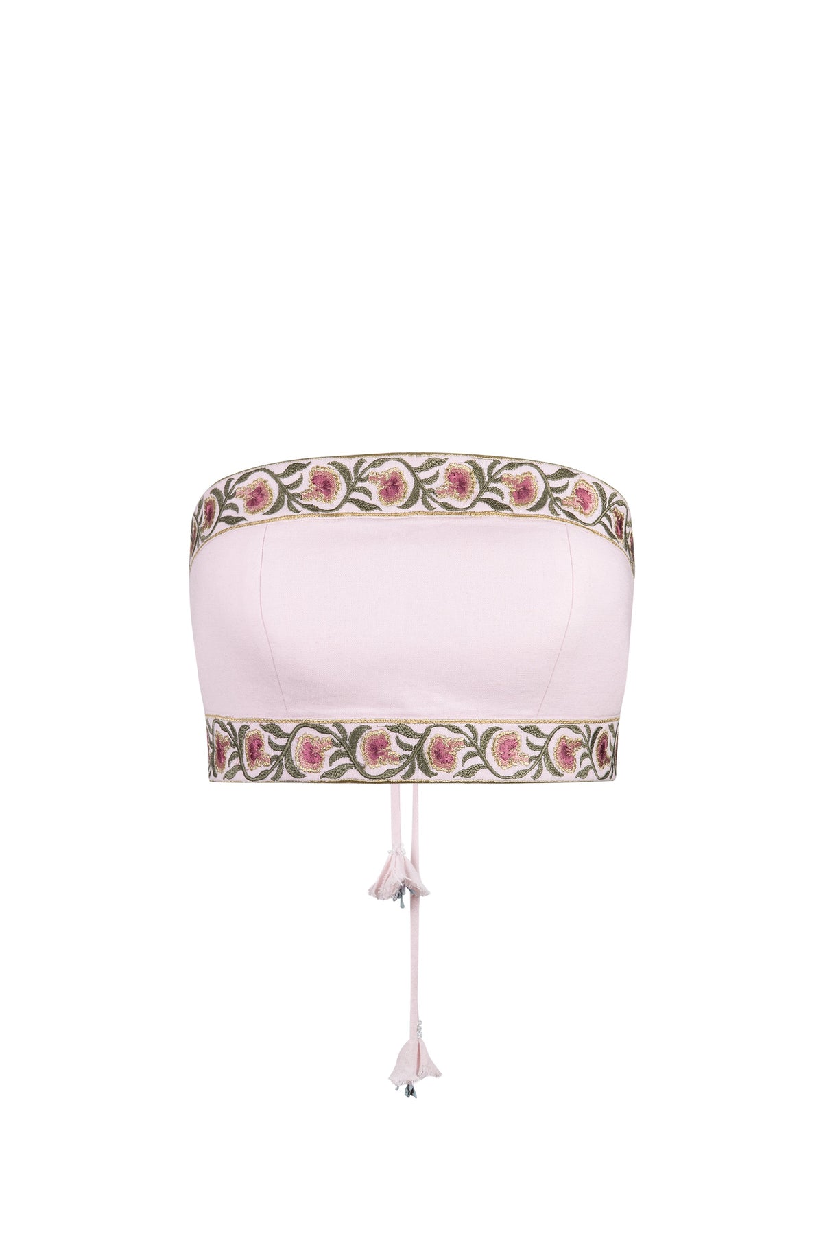 Carnation Crop Top - Carnation Embroidery Tops - Bustier & Embroidered Rosewater House - Wholesale SS25 