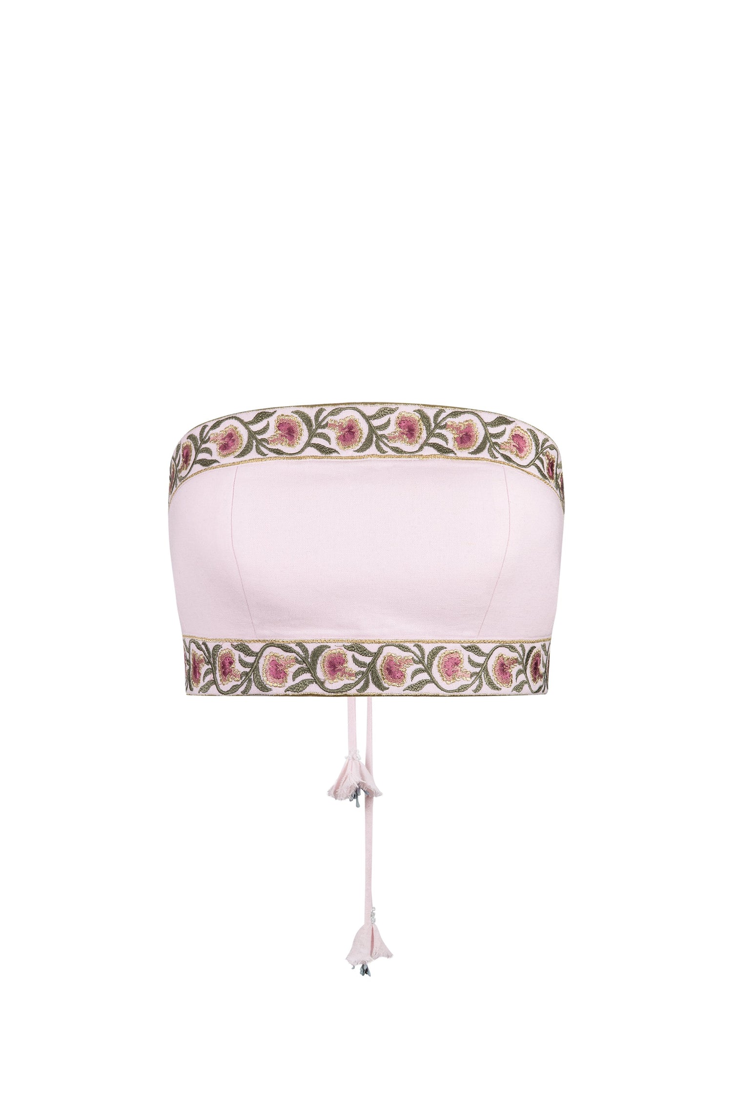 Carnation Crop Top - Carnation Embroidery Tops - Bustier & Embroidered Rosewater House - Wholesale SS25 