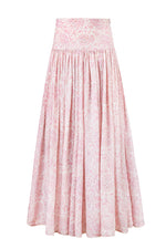 Naz Maxi Skirt - Printed Chiffon Pink Rosewater House