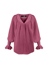 Gol Blouse - Plum Tops - Blouse Rosewater House 