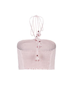 Gol Crop Top - Persica Floral Embelishment Tops - Bustier & Embroidered Rosewater House - Wholesale SS25 