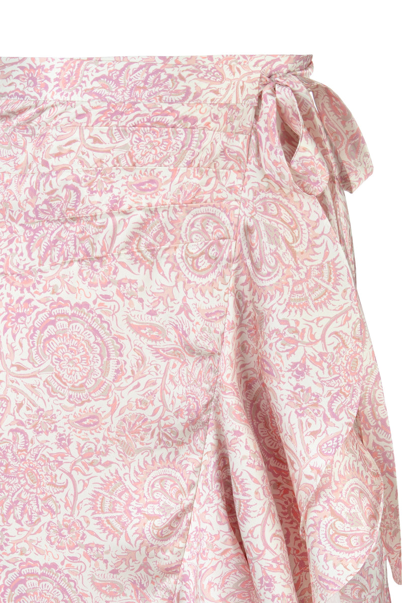 Golestan skirt - Printed Silk Pink Rosewater House 