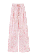 Gina pants - Printed Linen Pink Rosewater House