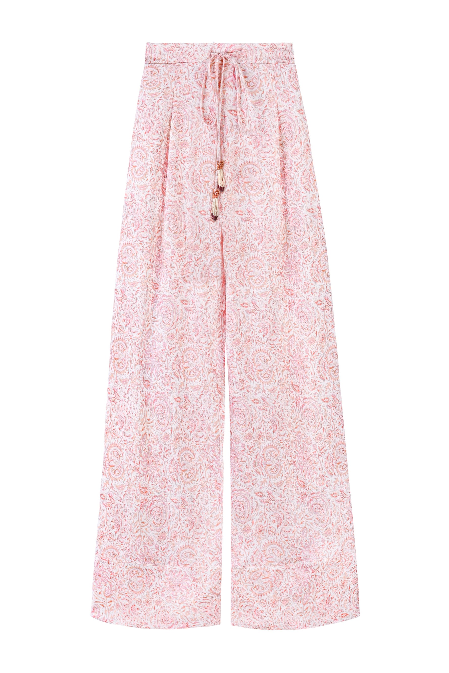 Gina pants - Printed Linen Pink Rosewater House