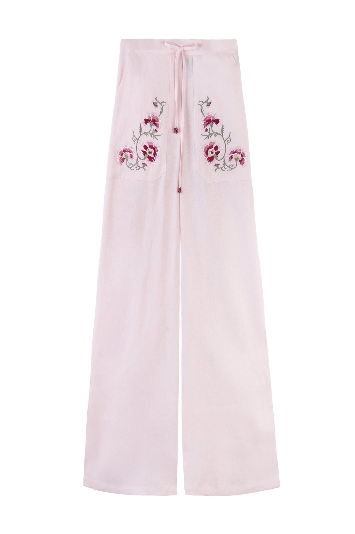 Lola Pants - Lola Embroidered Pink & Pink Rosewater House