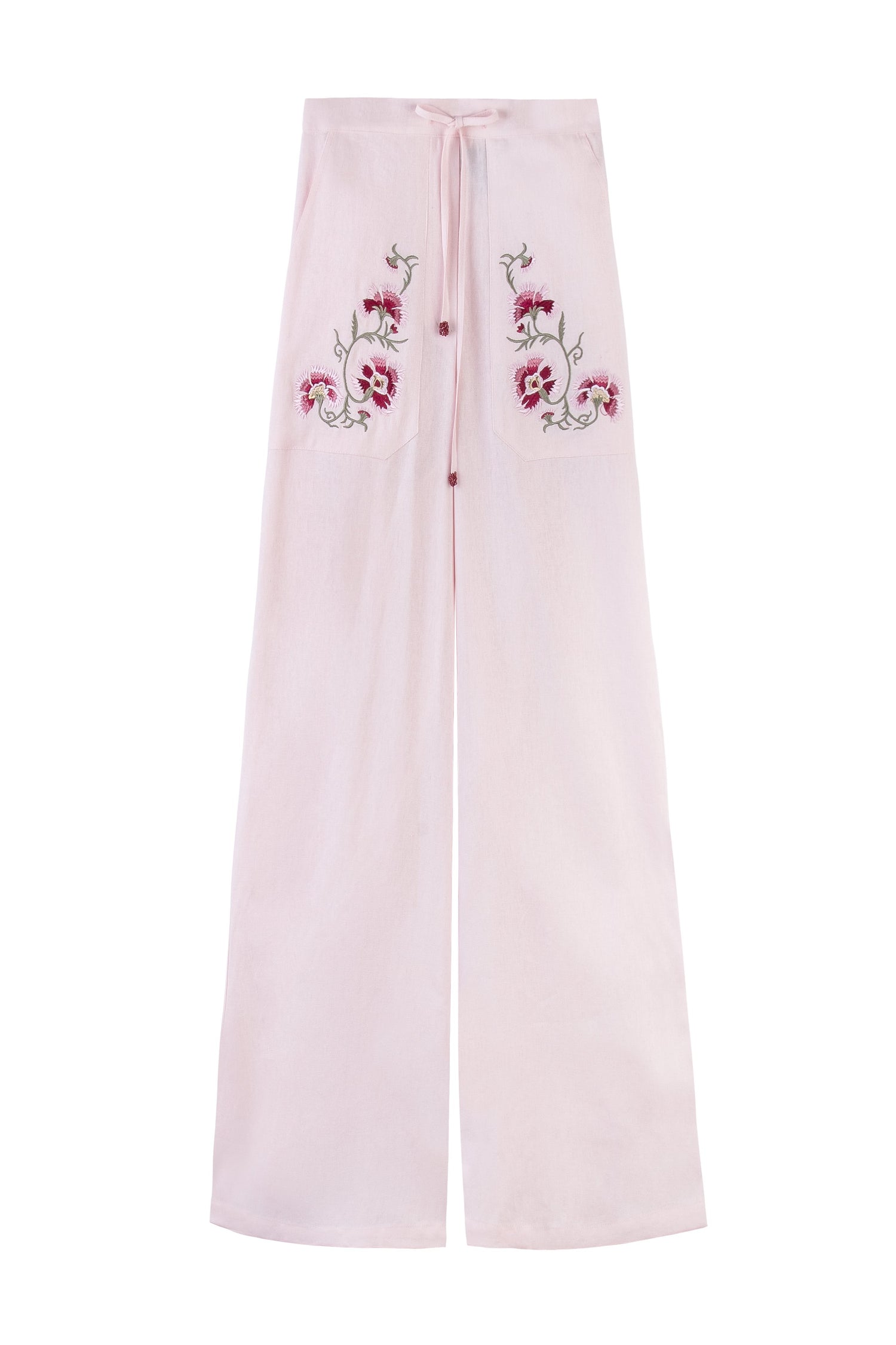 Lola Pants - Lola Embroidered Pink & Pink Rosewater House
