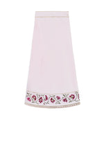 Yalda skirt - Naz Embroidered Offwhite & Pink Rosewater House
