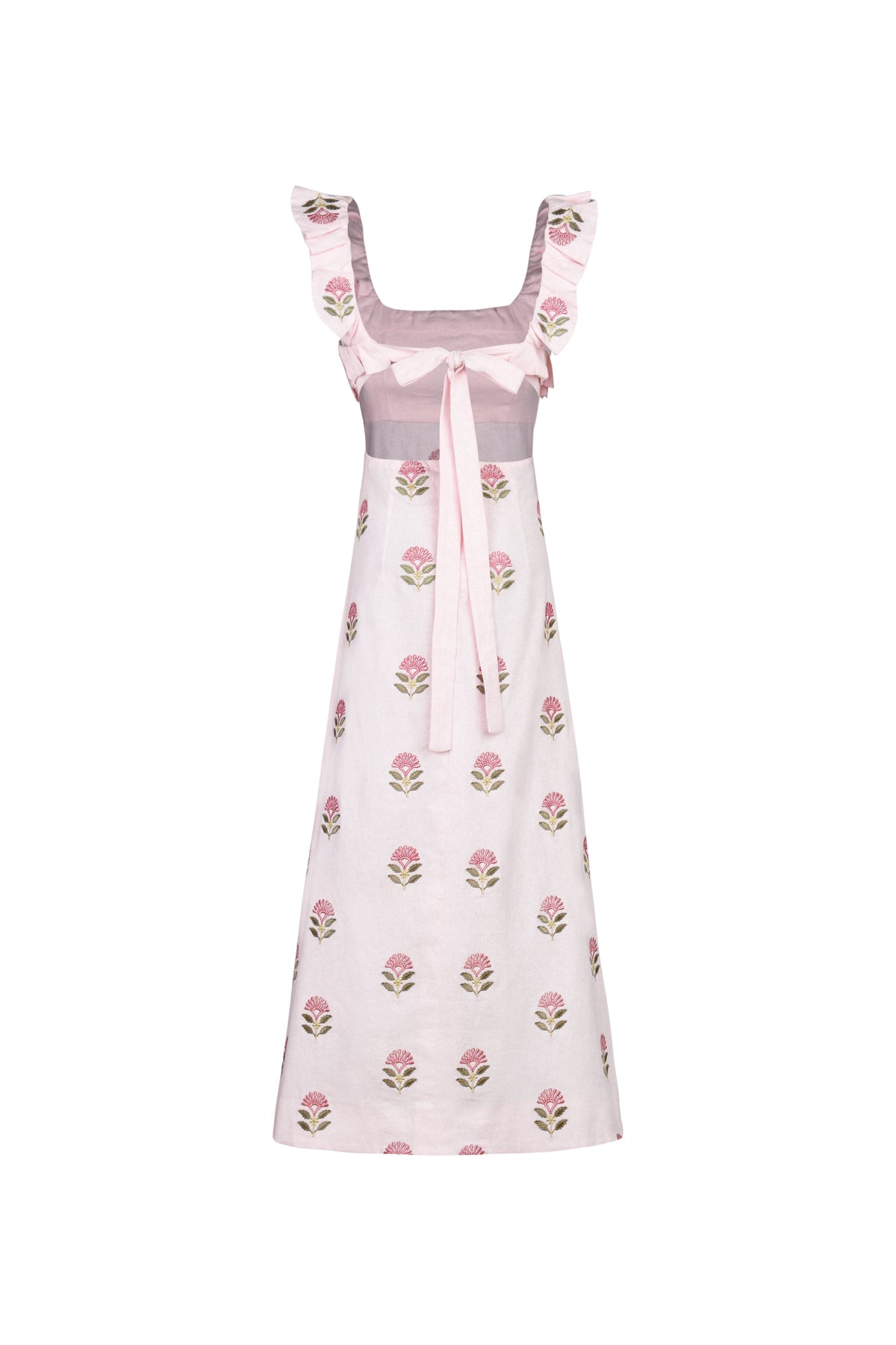 Malika Dress - Lotus Embroidery Dresses - Midi Rosewater House 