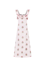 Malika Dress - Lotus Embroidery Dresses - Midi Rosewater House 
