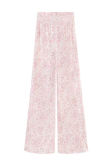 Raha Pants - Printed Silk Pink Rosewater House 