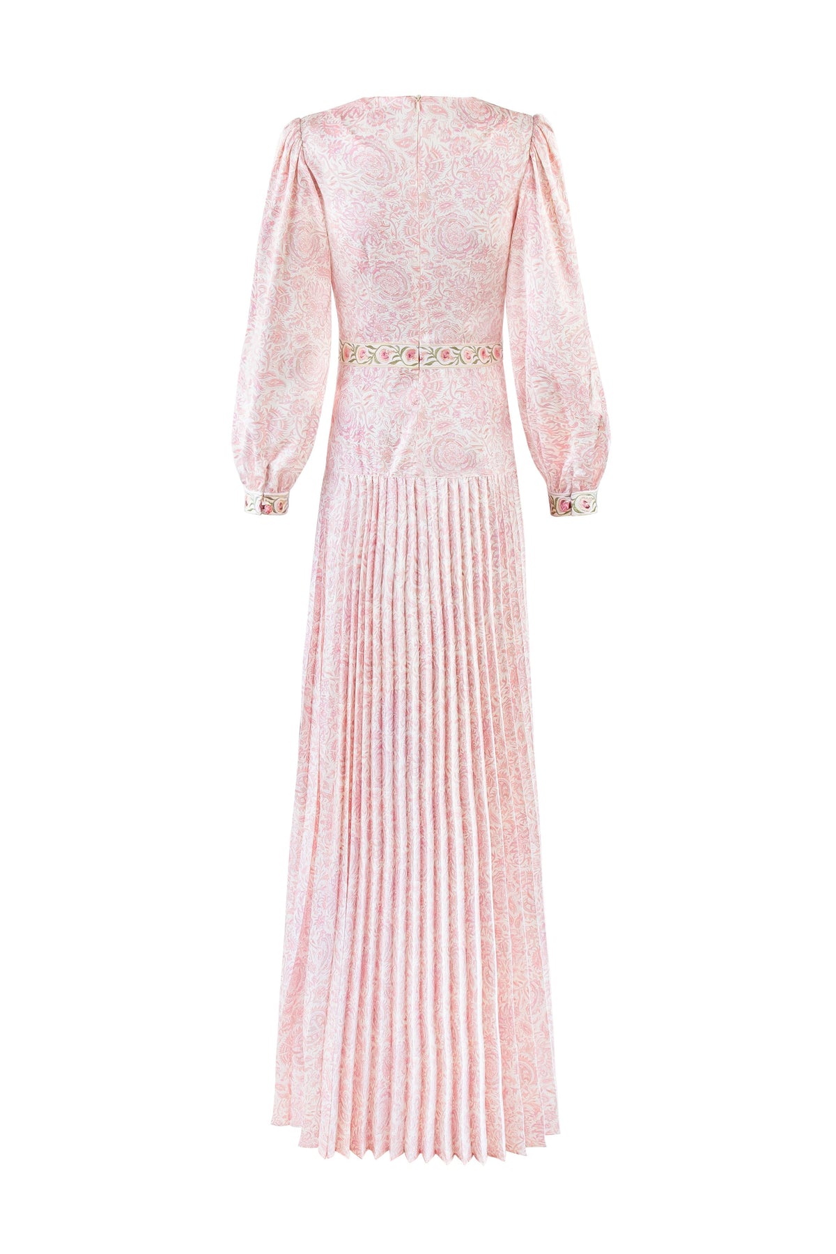 Tooba Maxi Dress - Printed Silk Pink Dresses - Maxi Rosewater House