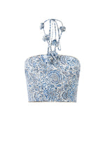 Hava Bustier - Iris Print Tops - Bustier & Embroidered Rosewater House 