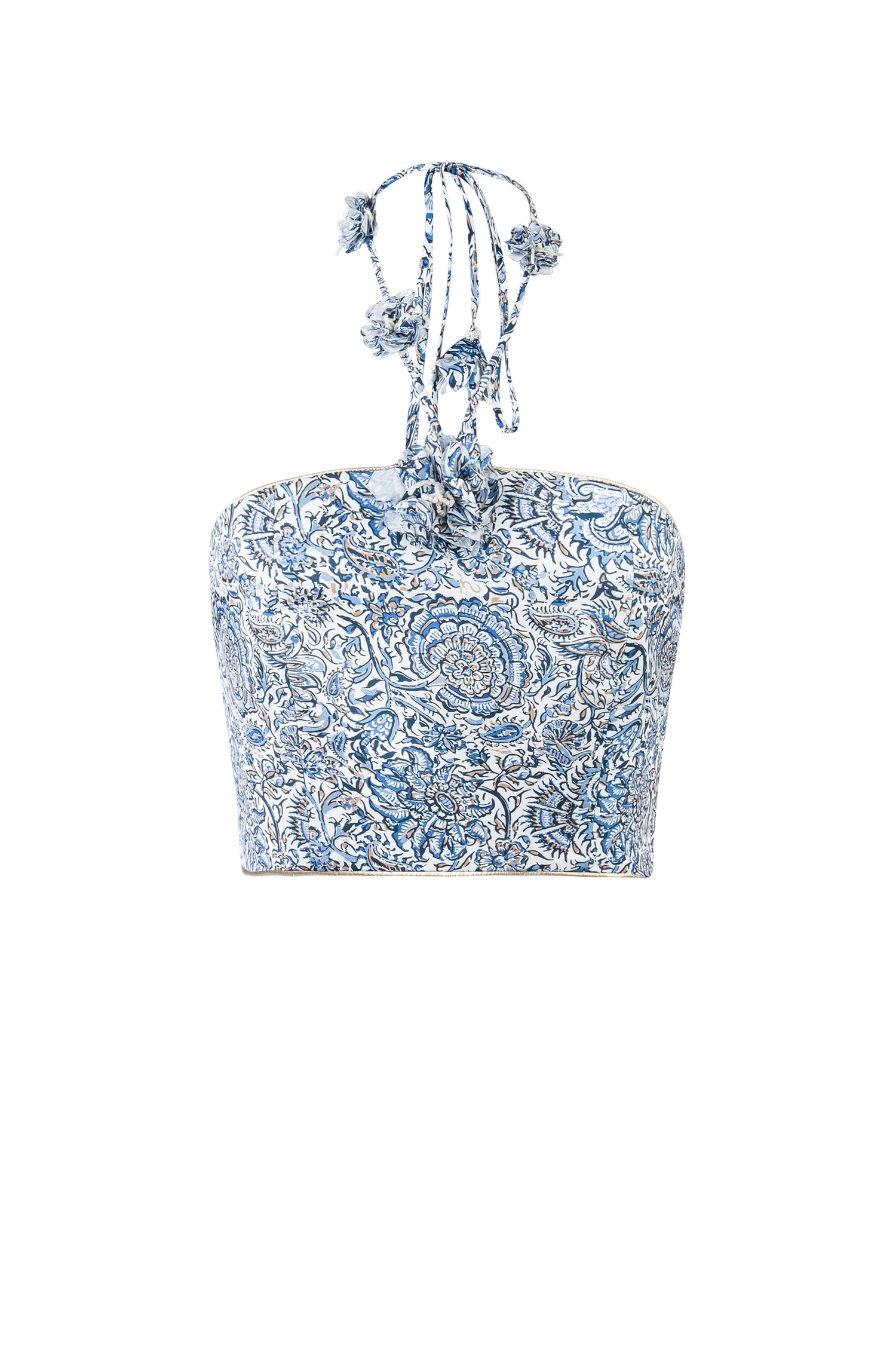 Hava Bustier - Iris Print Tops - Bustier & Embroidered Rosewater House 