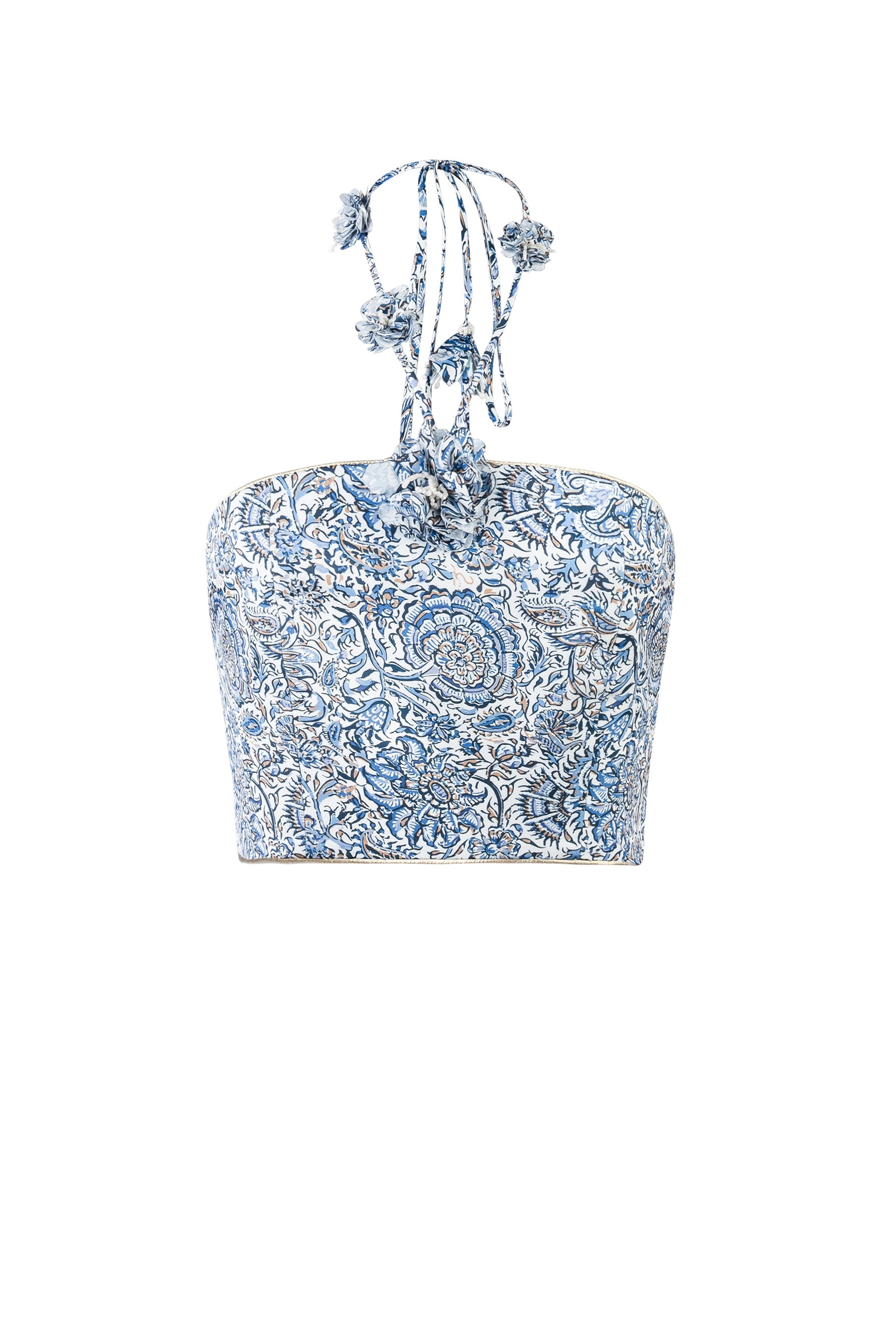 Hava Bustier - Iris Print Tops - Bustier & Embroidered Rosewater House 