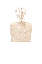 Hava Bustier - Iris Print Tops - Bustier & Embroidered Rosewater House 