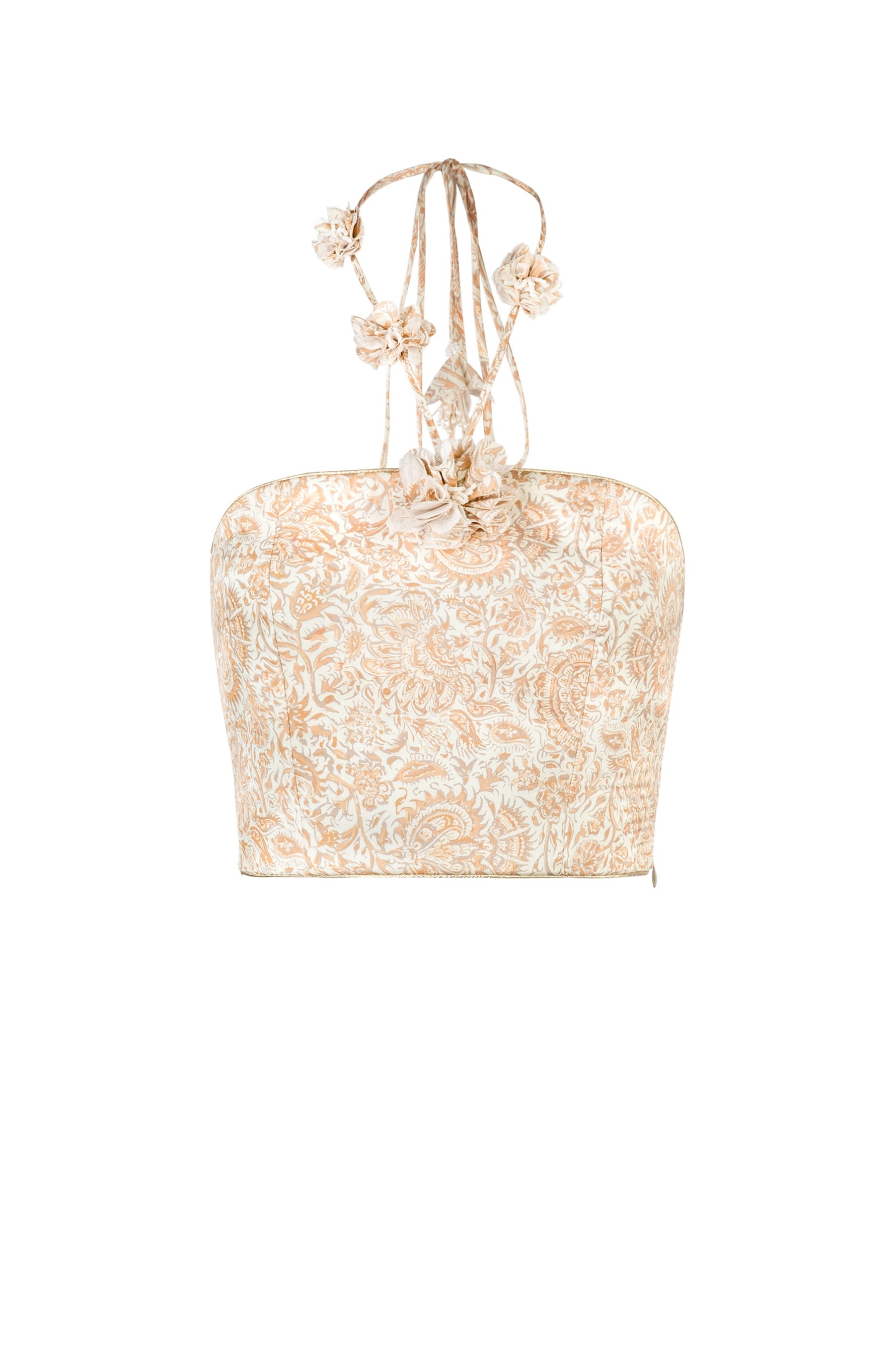 Hava Bustier - Iris Print Tops - Bustier & Embroidered Rosewater House 