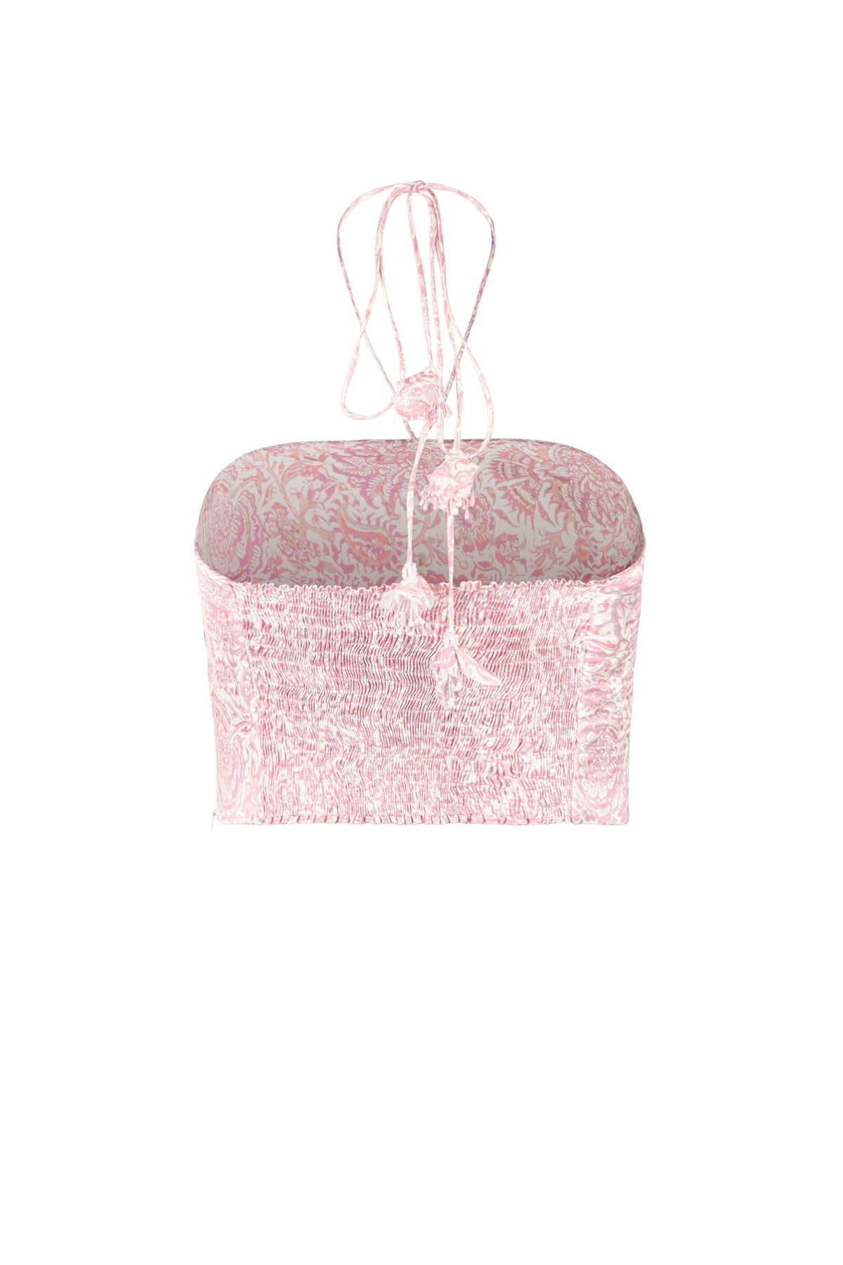 Gol Bustier Top - Iris Print Tops - Bustier & Embroidered Rosewater House 