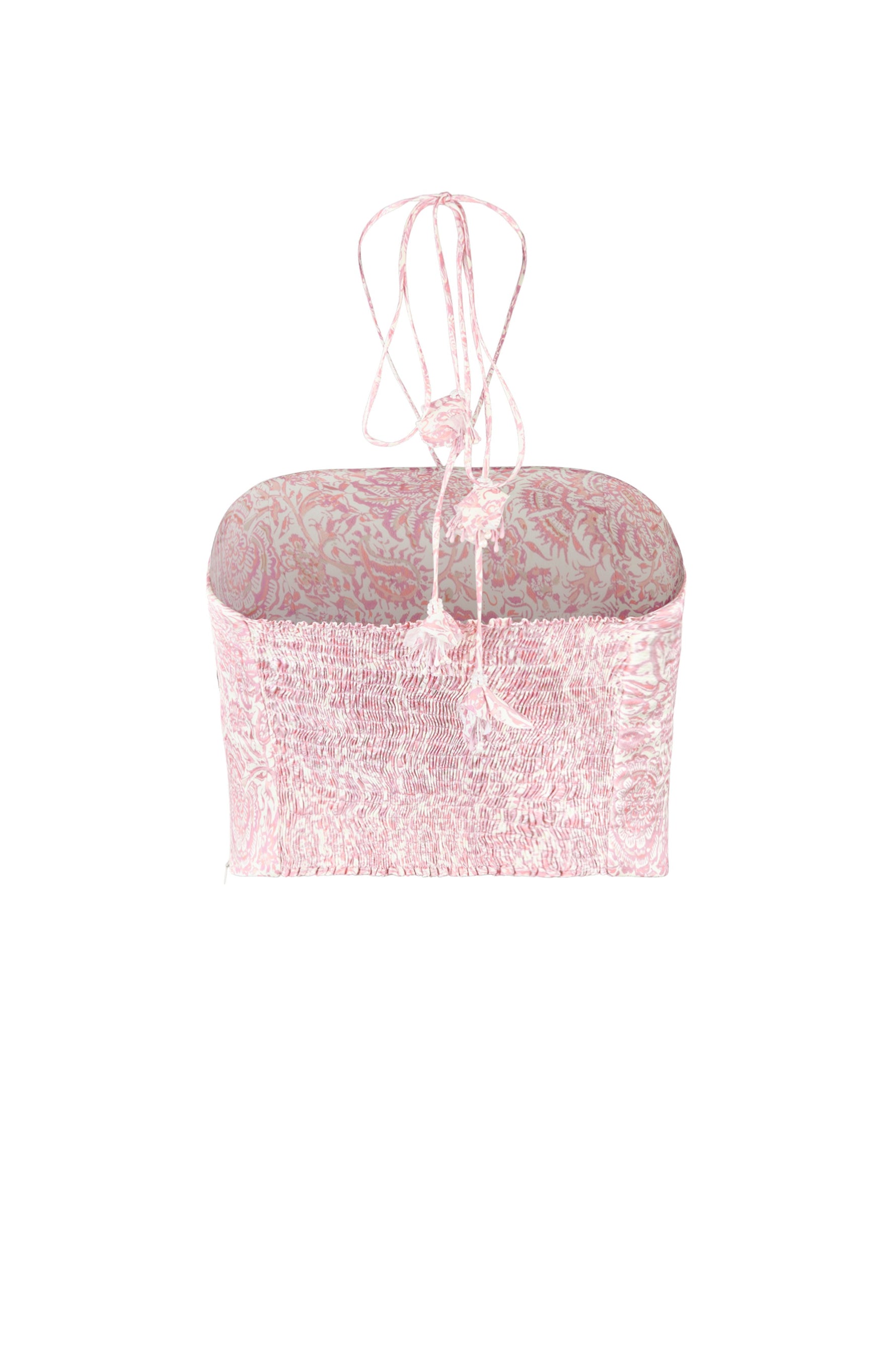 Gol Bustier Top - Iris Print Tops - Bustier & Embroidered Rosewater House 