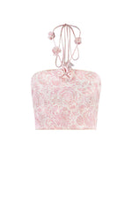 Hava Bustier - Iris Print Tops - Bustier & Embroidered Rosewater House 