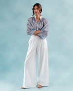 Golab Blouse - Blue Iris Tops - Blouse Rosewater House