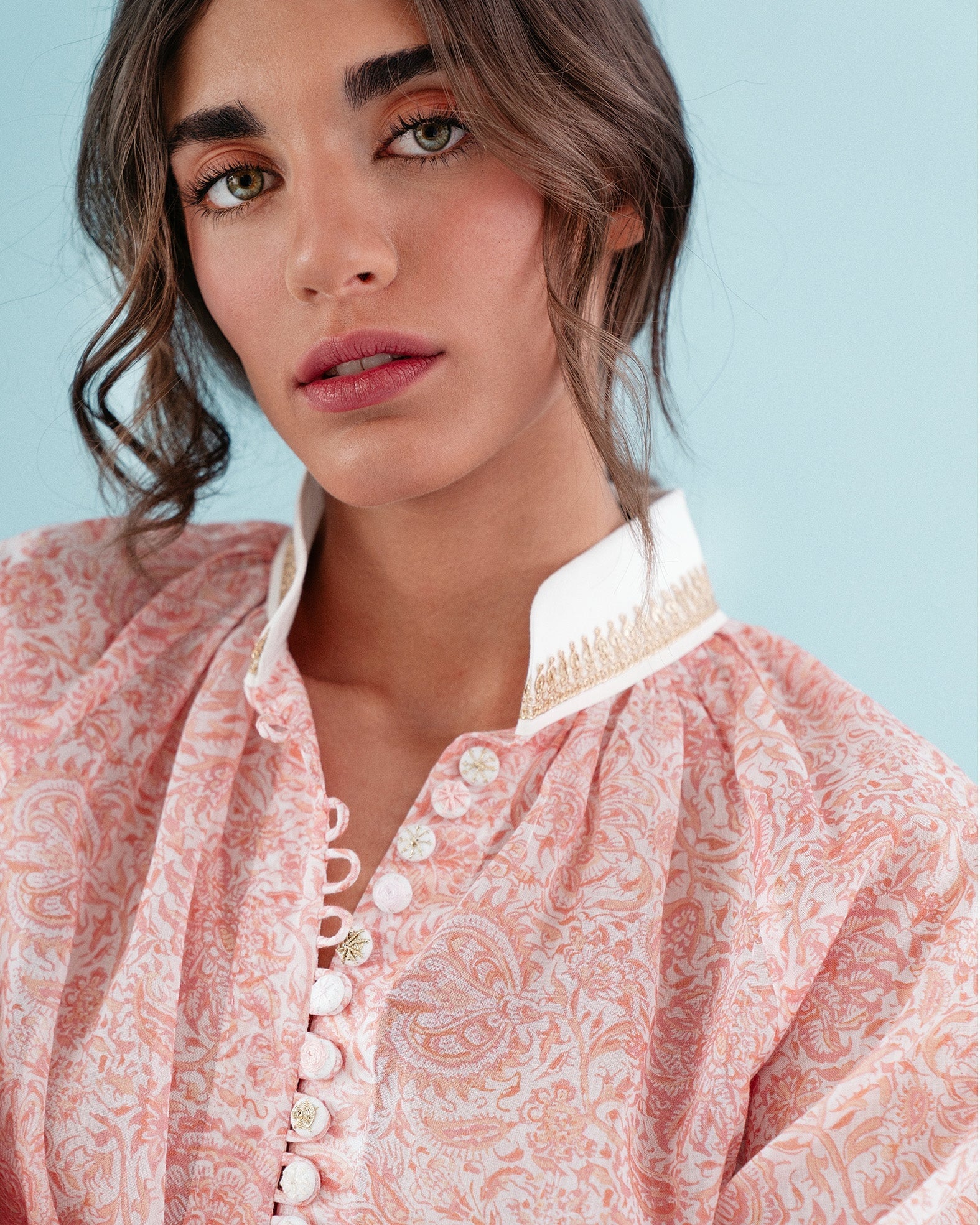 Golab Blouse - Pink Iris Tops - Blouse Rosewater House