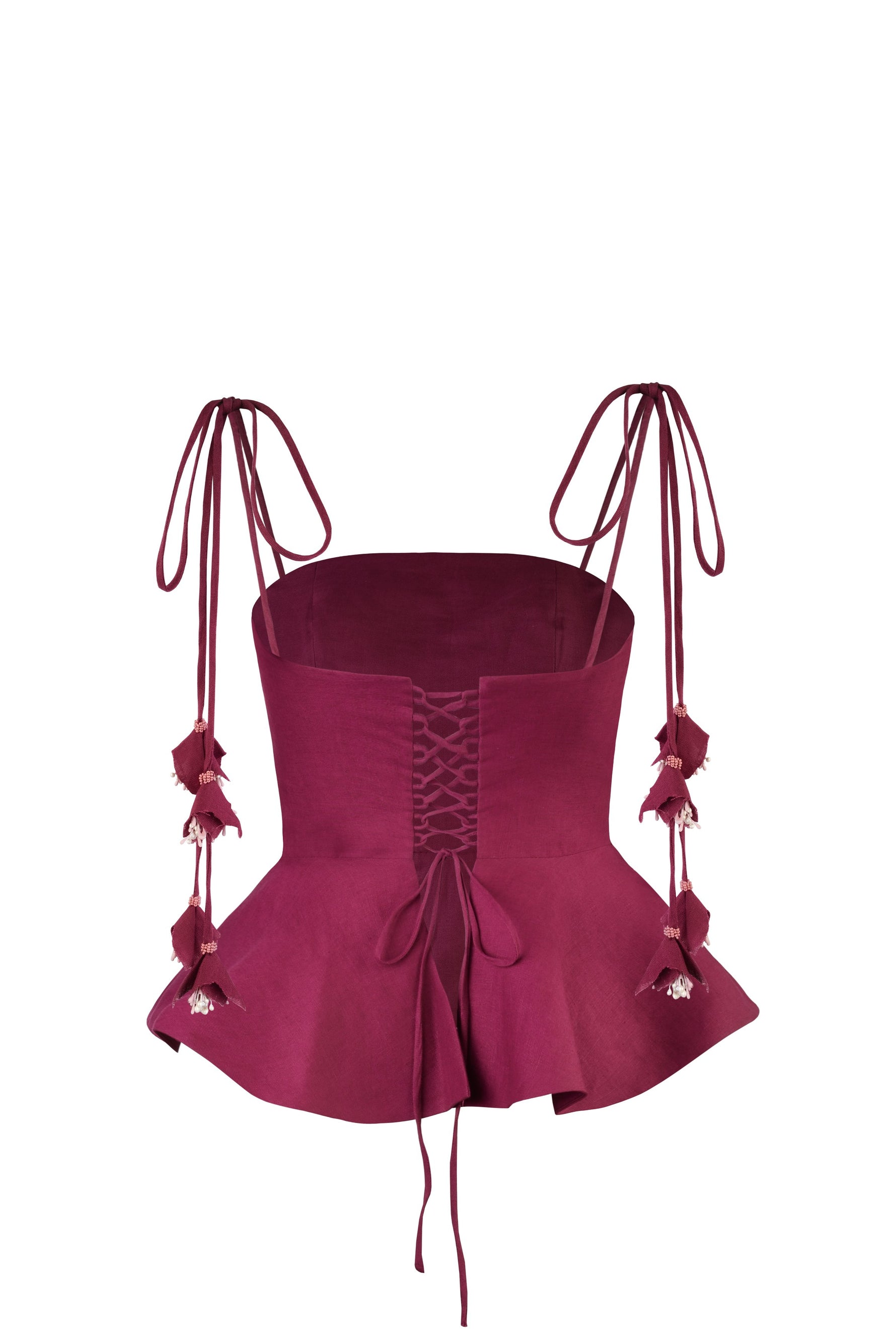 TiTi Top - Golestan embroidery Pink & Raspberry Tops - Blouse Rosewater House