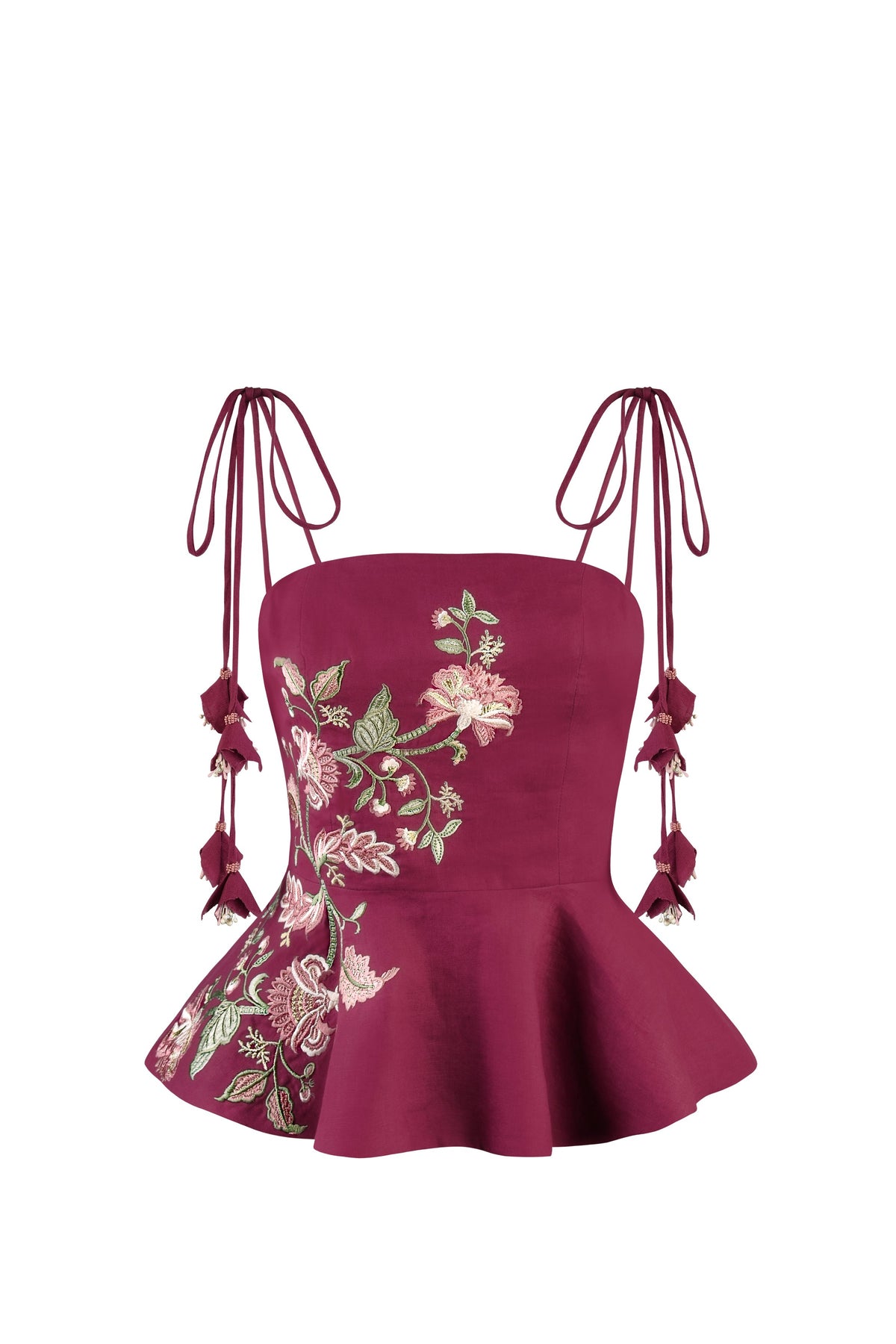 TiTi Top - Golestan embroidery Pink & Raspberry Tops - Blouse Rosewater House