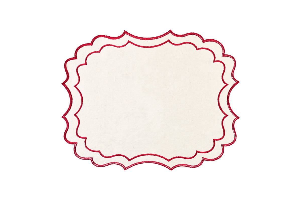 Iris Placemats - Red Rosewater House