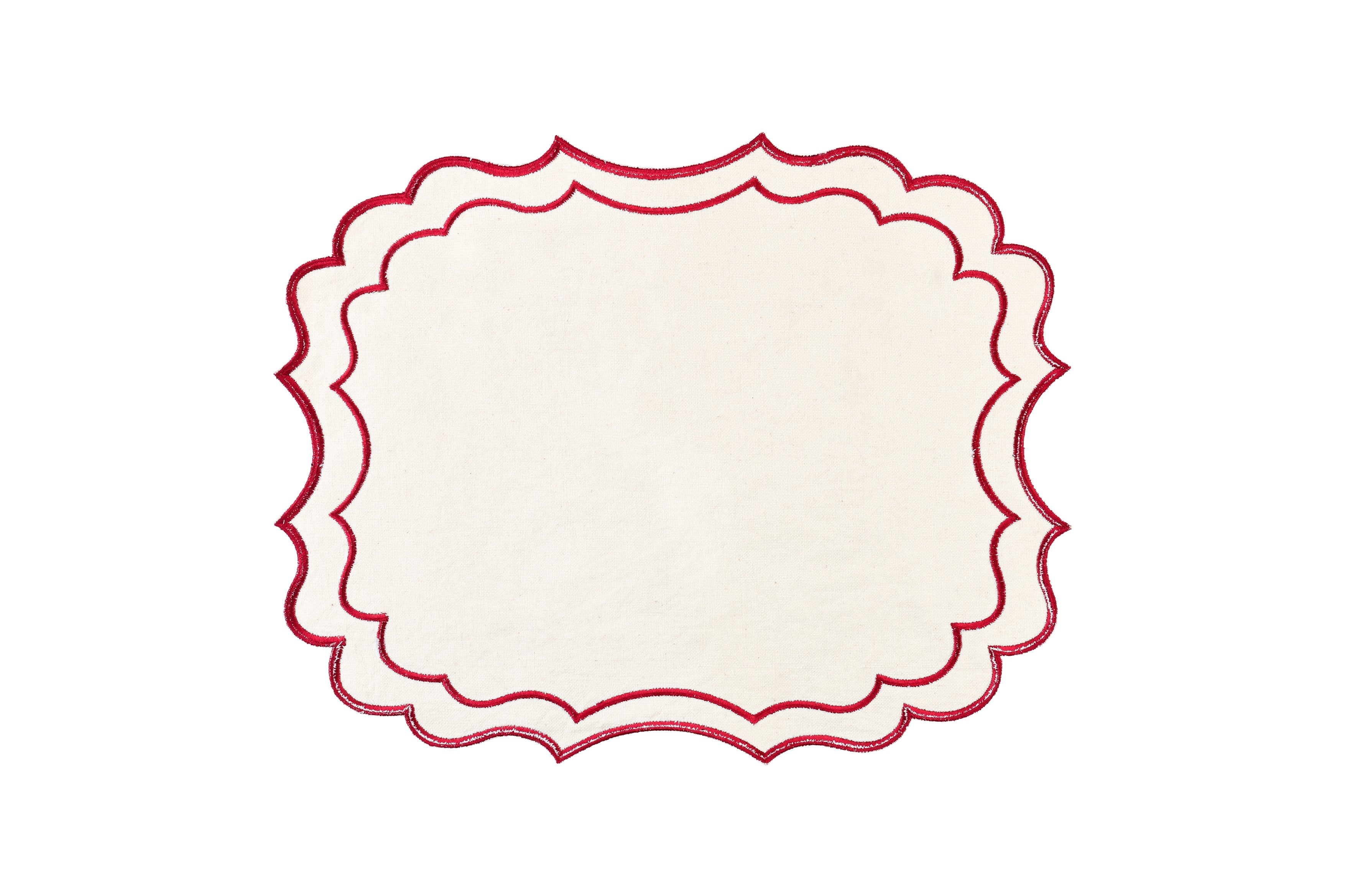 Iris Placemats - Red Rosewater House