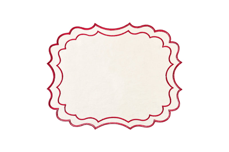 Iris Placemats - Red Rosewater House 