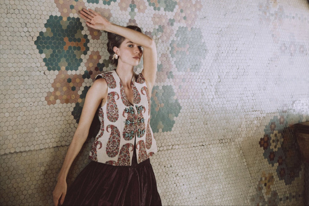 Roya Vest - Paisley Rosewater House