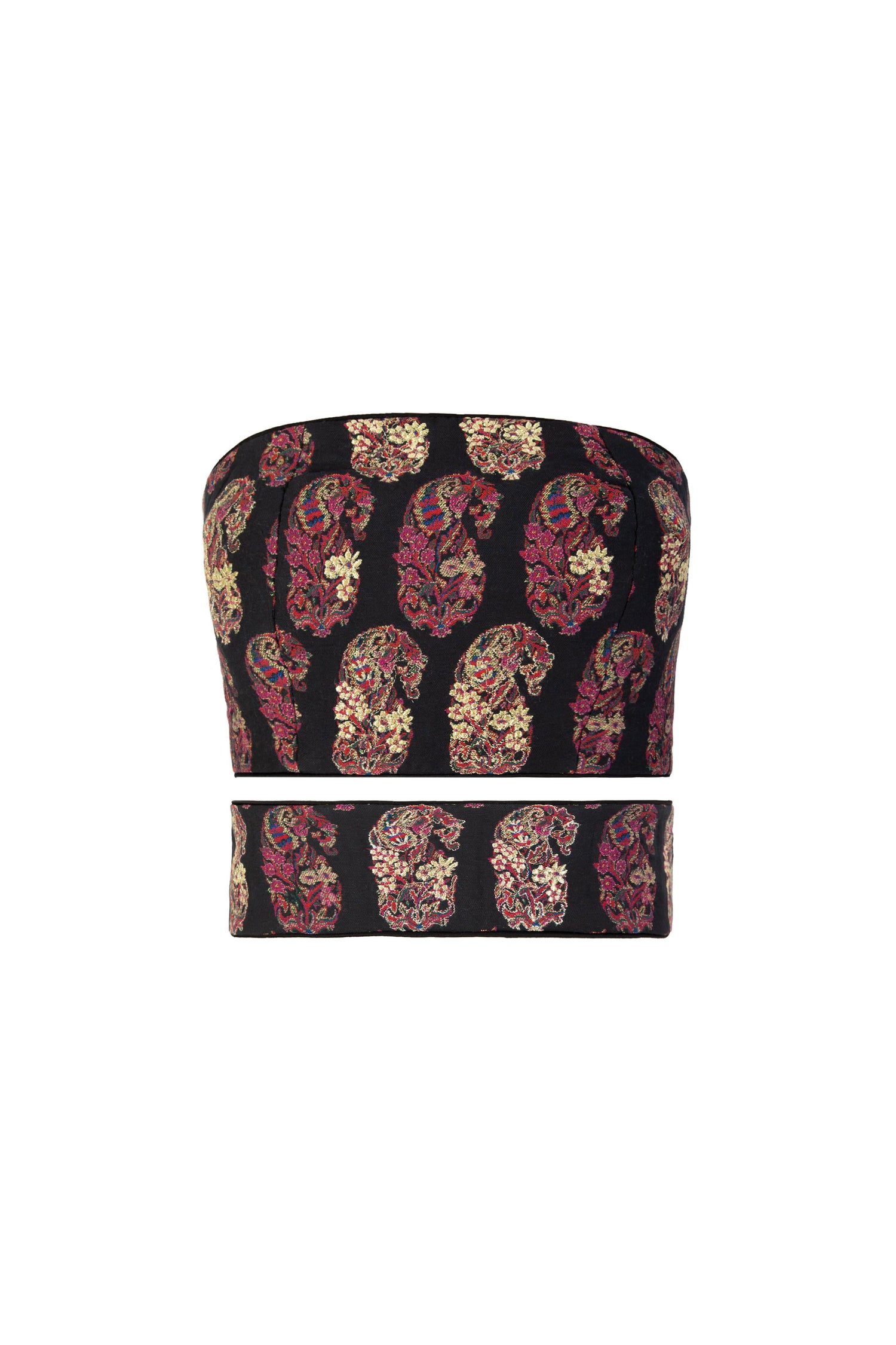 Termeh Jahan Top - Custom Pasiley Termeh Tops - Bustier & Embroidered Rosewater House 