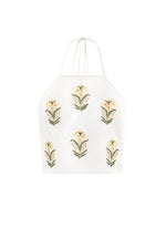 Gilda bustier - Lilium Embroidered Offwhite & Yellow Tops - Bustier & Embroidered Rosewater House 