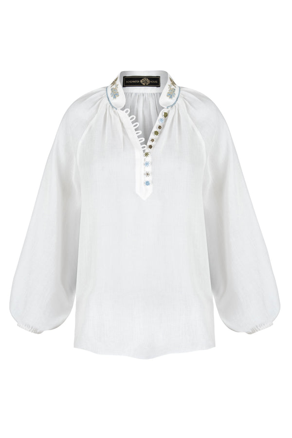 Ivy Blouse - White Tops - Blouse Rosewater House 