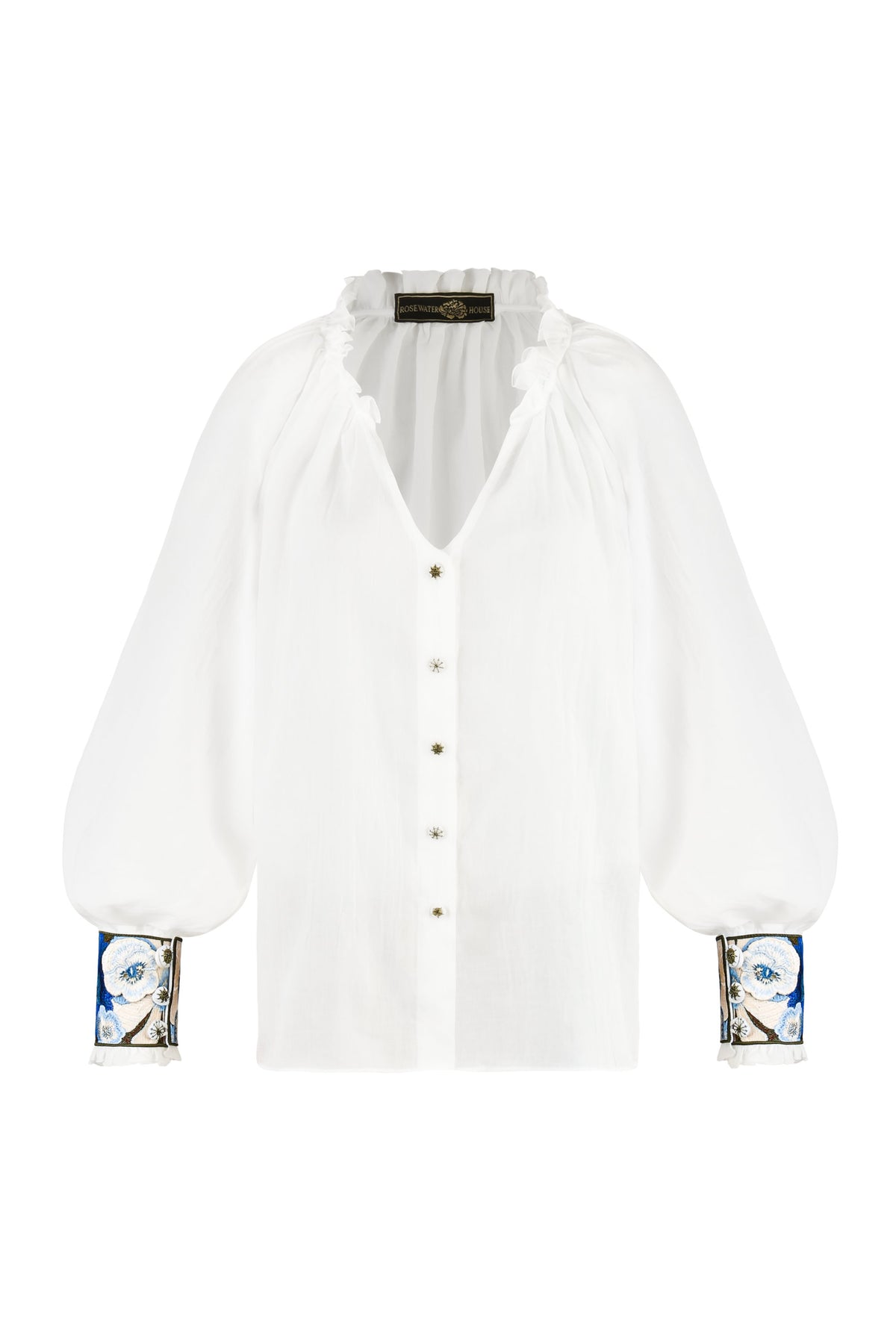 Pansy Blouse - White Tops - Blouse Rosewater House 