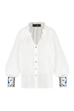 Pansy Blouse - White Tops - Blouse Rosewater House 
